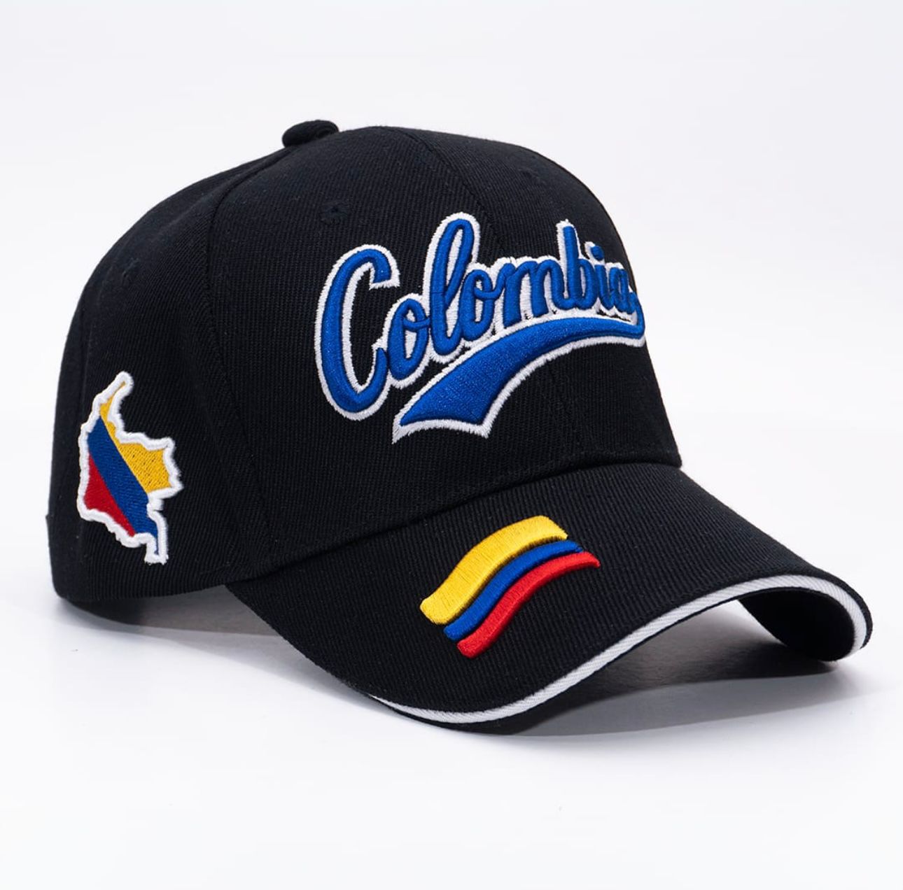 GORRA COLOMBIA BRODADA NEGRA