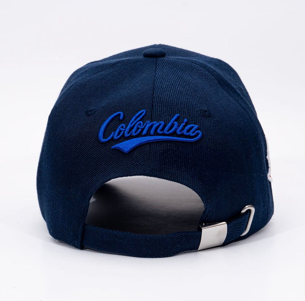 GORRA COLOMBIA BRODADA AZUL