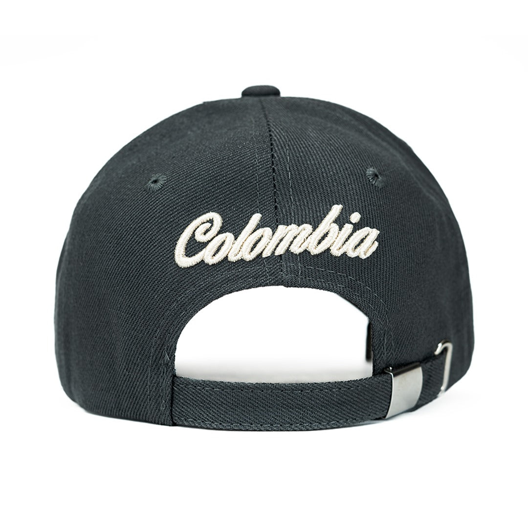 GORRA COLOMBIA BRODADA GRIS