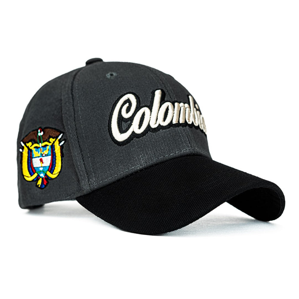GORRA COLOMBIA BRODADA GRIS