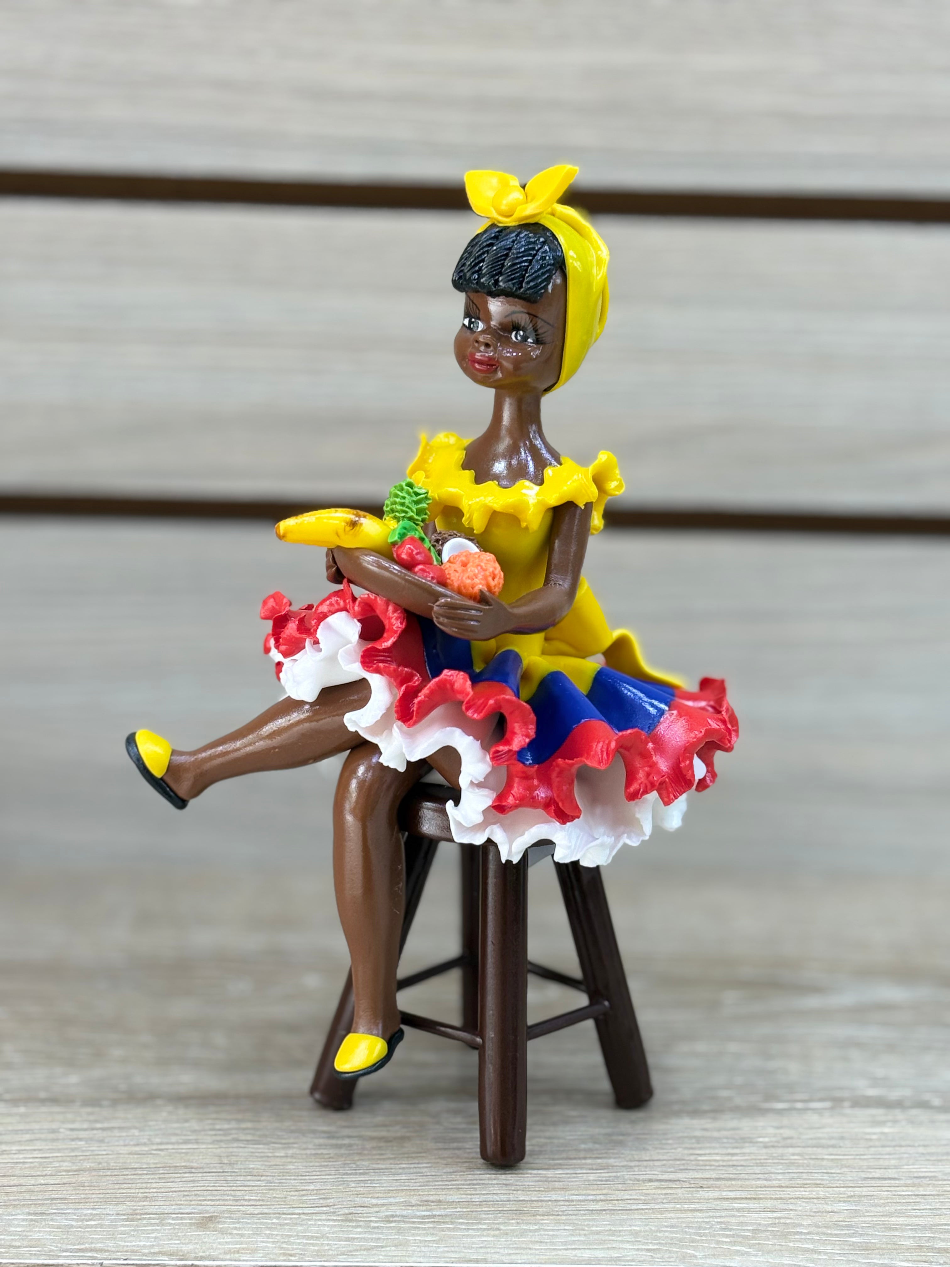 Figura Precolombina Nena Sentada - modelo 3