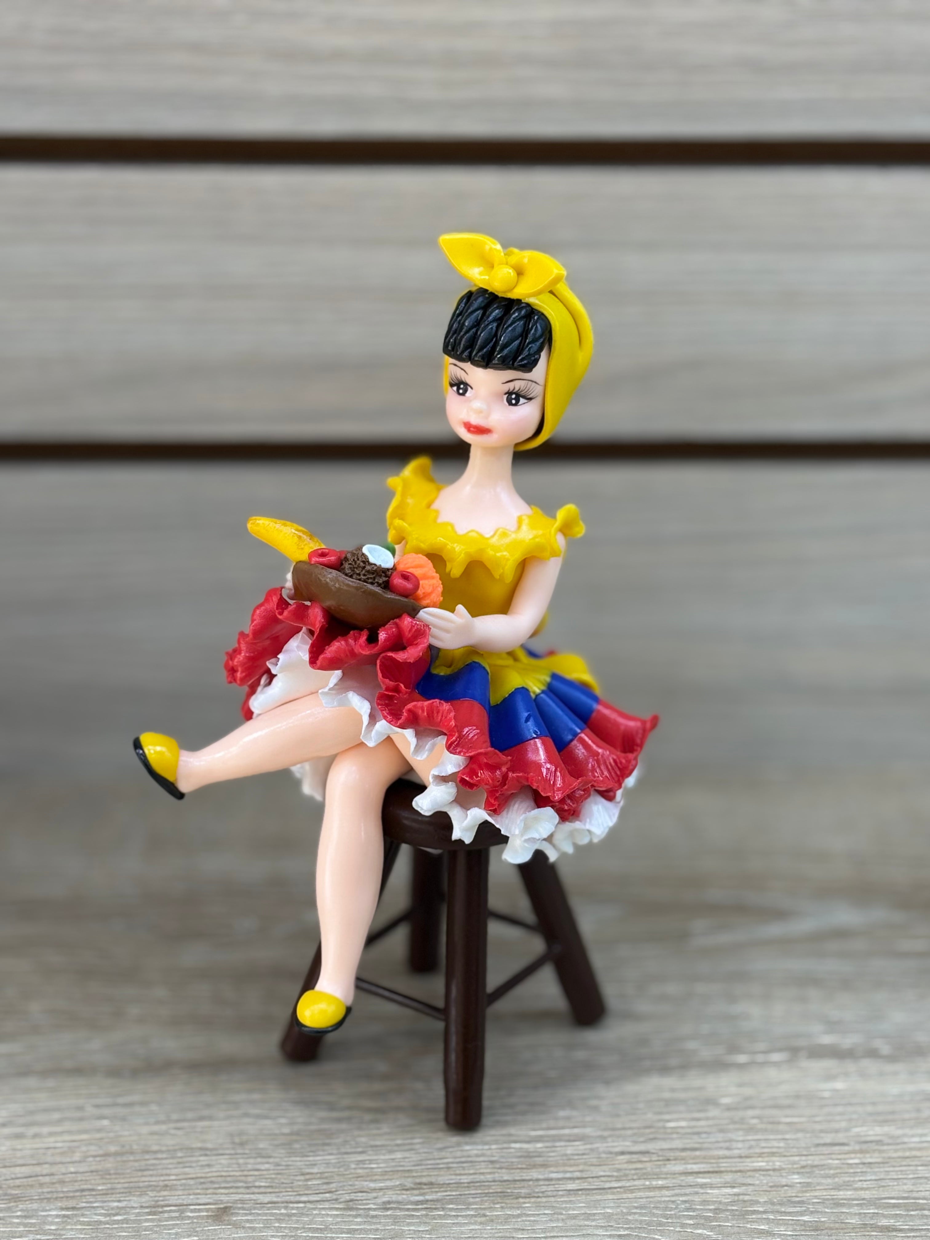 Figura Precolombina Nena Sentada - modelo 4