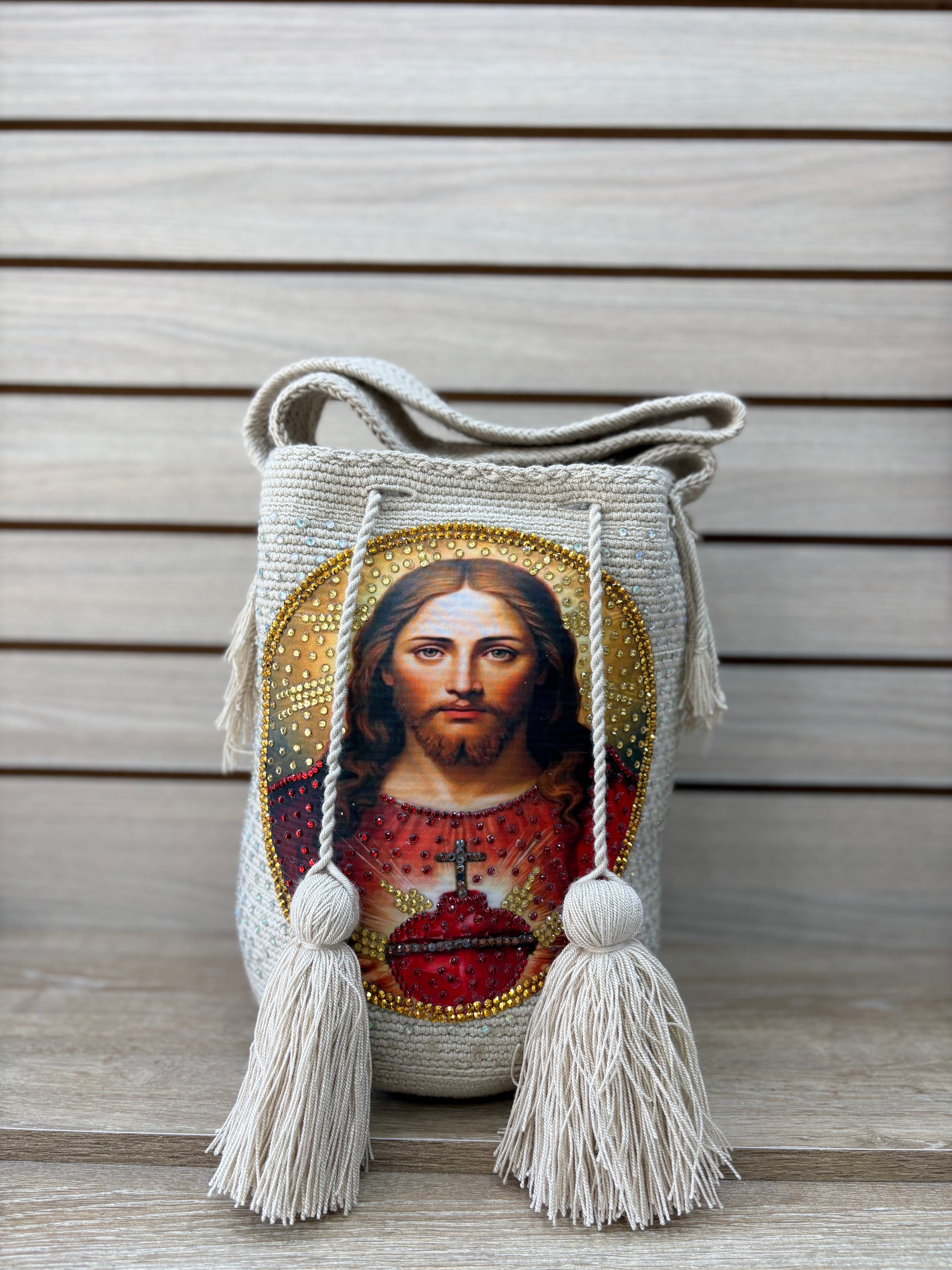 MOCHILA WAYUU RELIGISO PERLADA