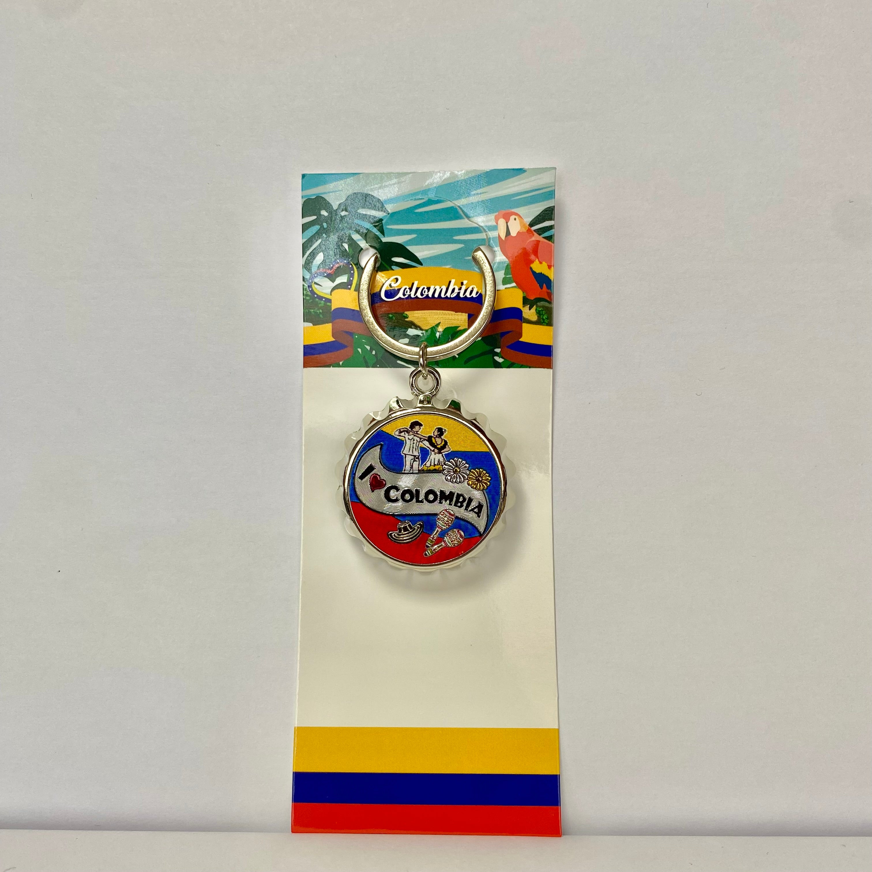Llavero Destapador Tapa Colombia — Souvenir
