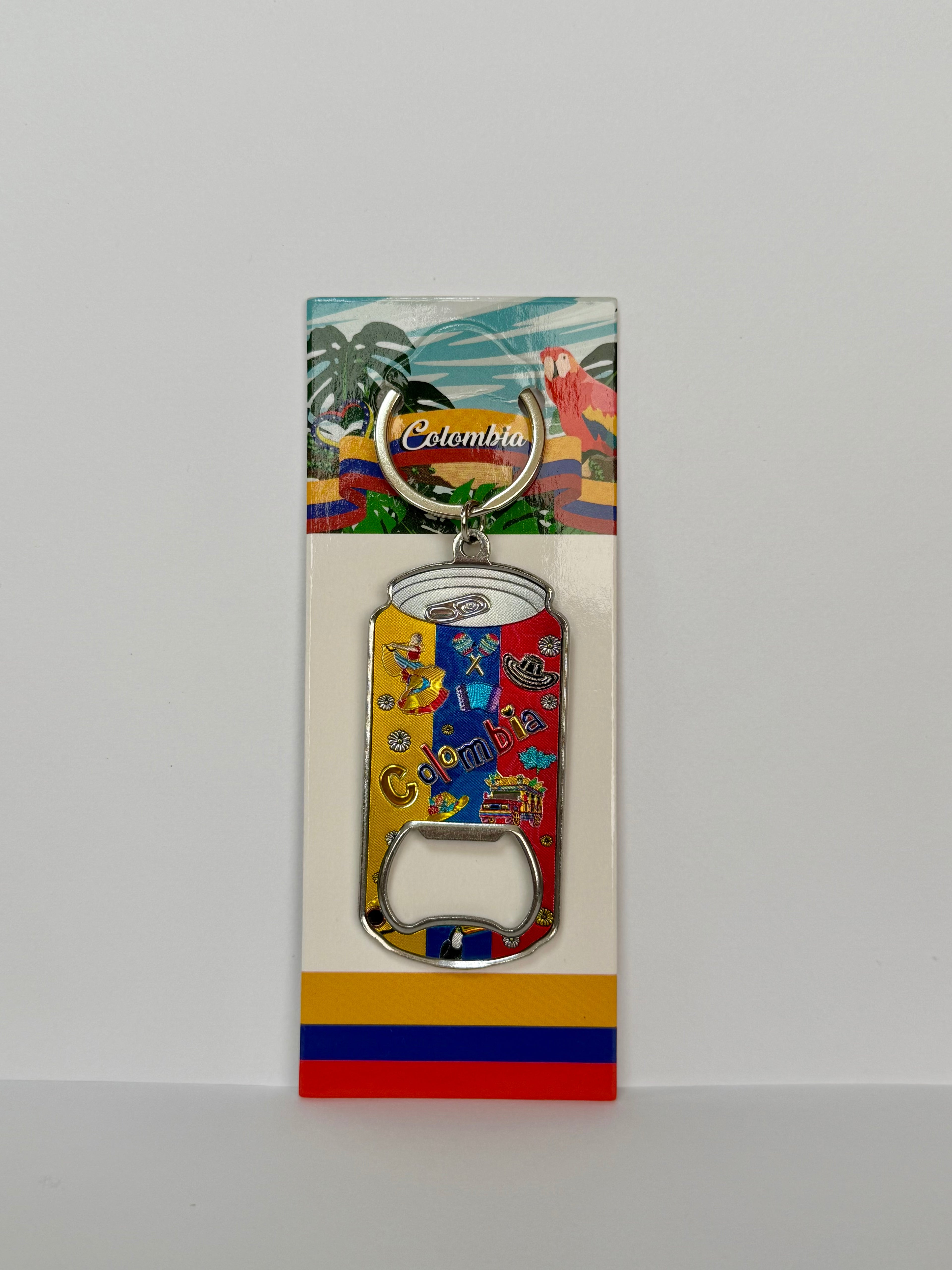 Llavero Lata Colombia — Souvenir Turístico