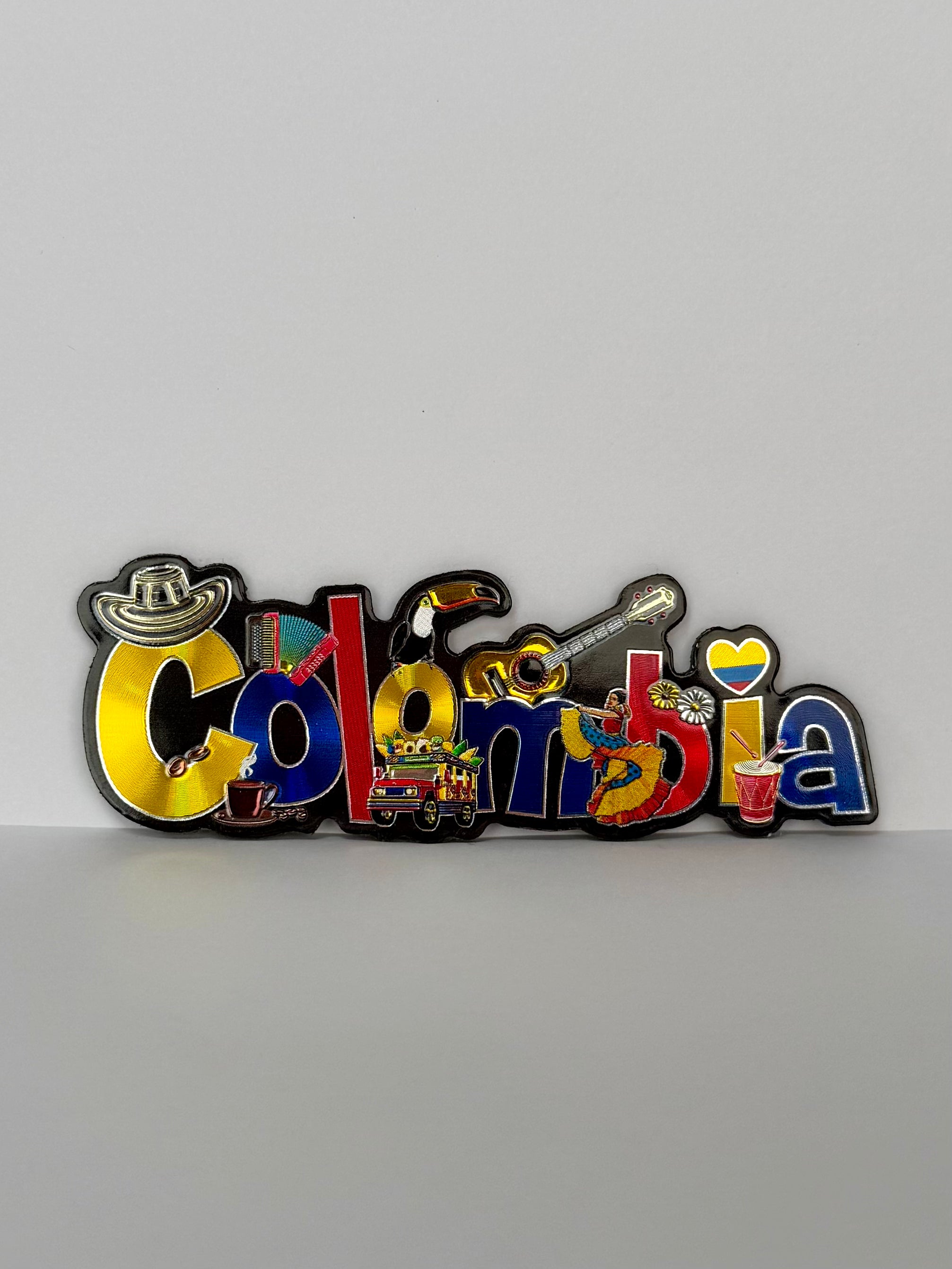 Imán Colombia Letrero — Recuerdo Turístico