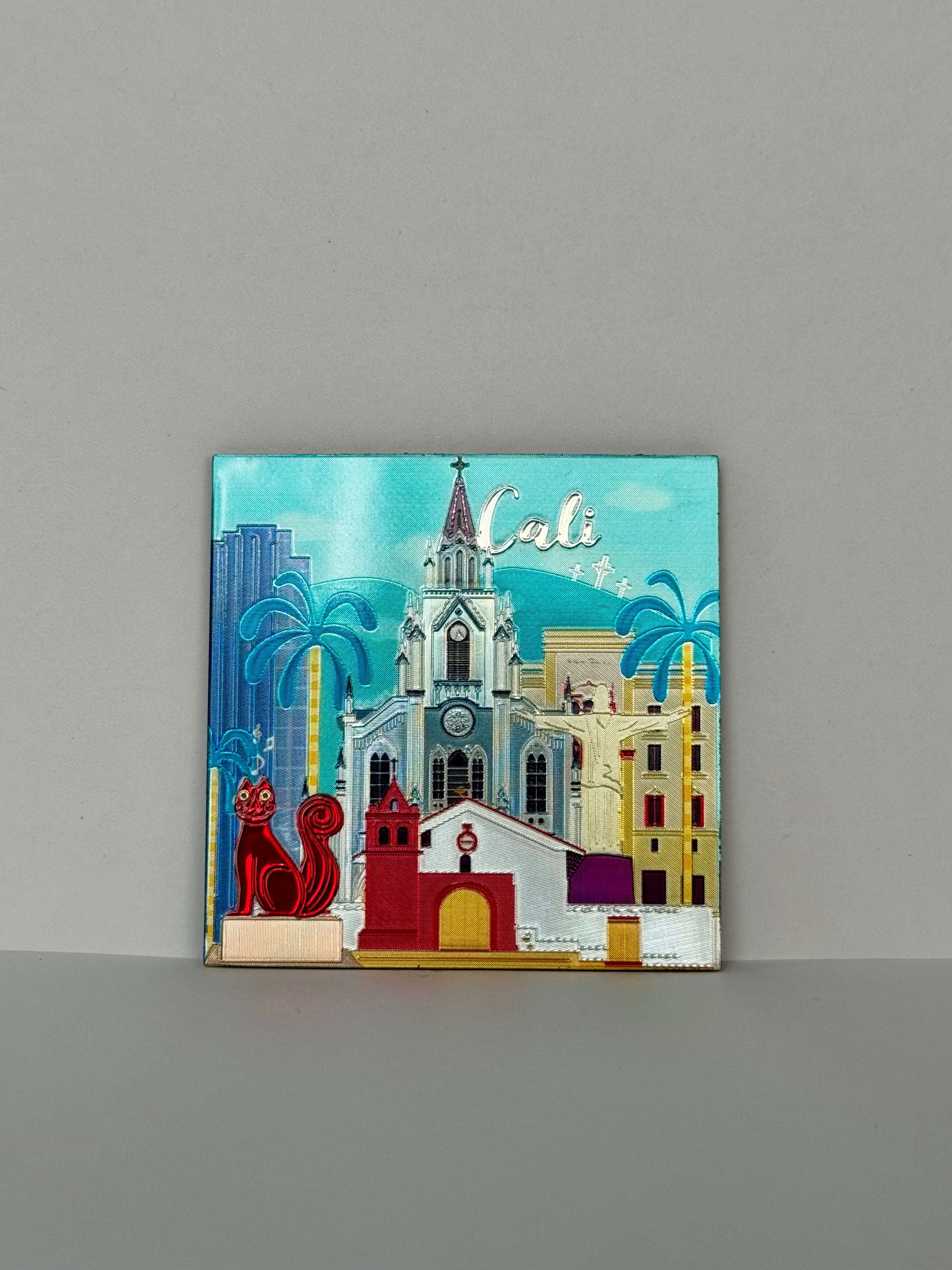 Imán Cali iconos — Recuerdo Turístico de Colombia