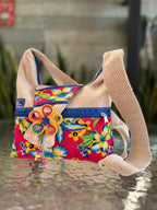 BOLSO DECORADO PEQUEÑO DE TELA