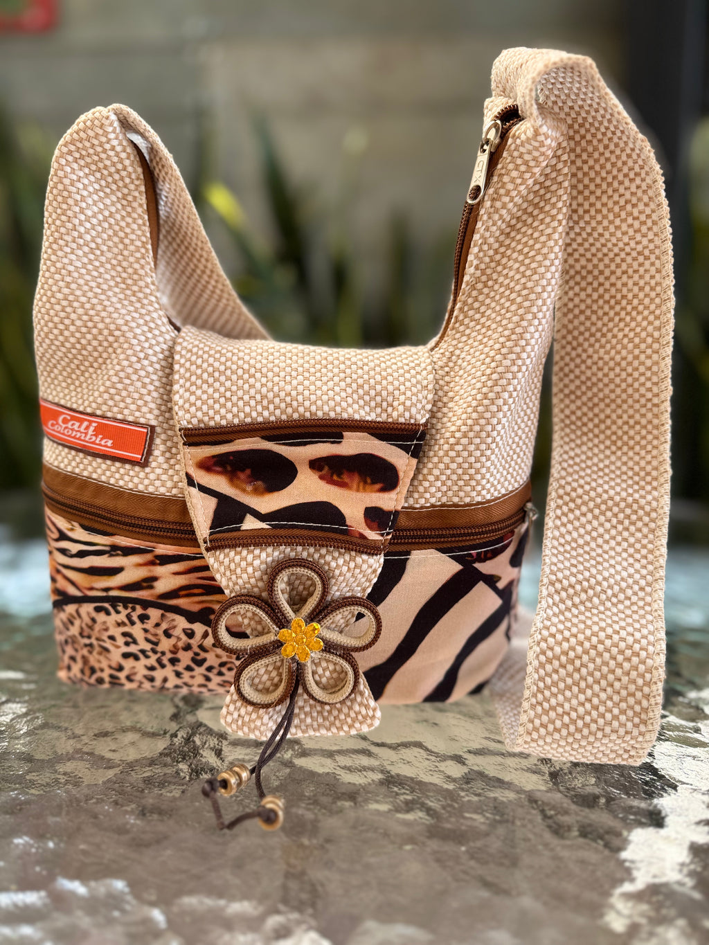 BOLSO DECORADO PEQUEÑO DE TELA