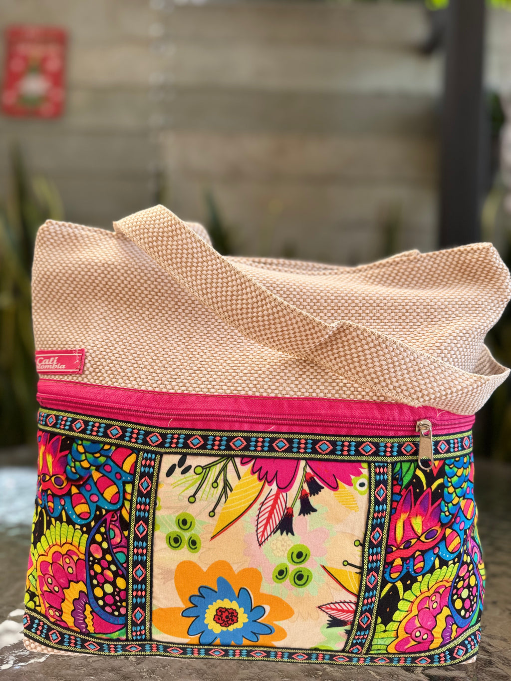 BOLSO DE TELA CON CIERRE