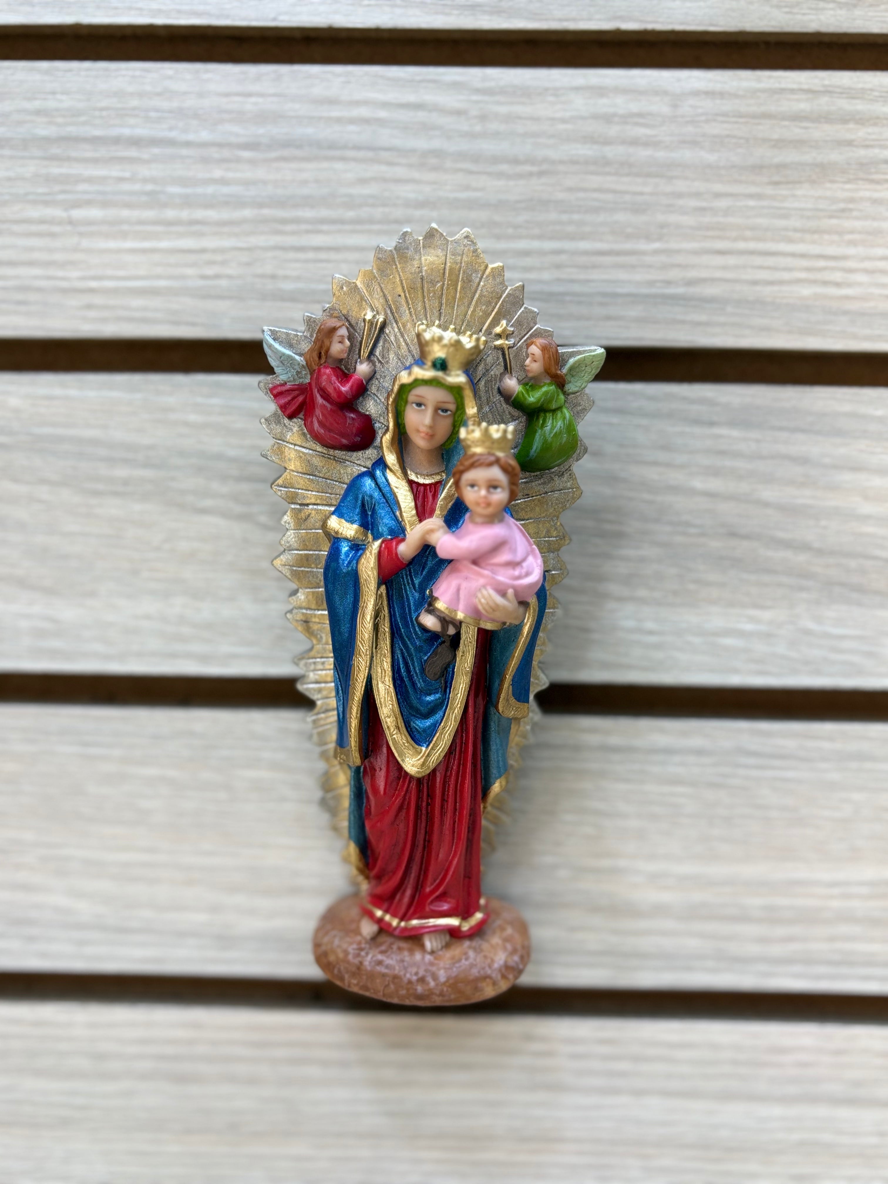 Figura Religiosa Virgen - Modelo 5 - Artesanias de Mi Tierra Querida