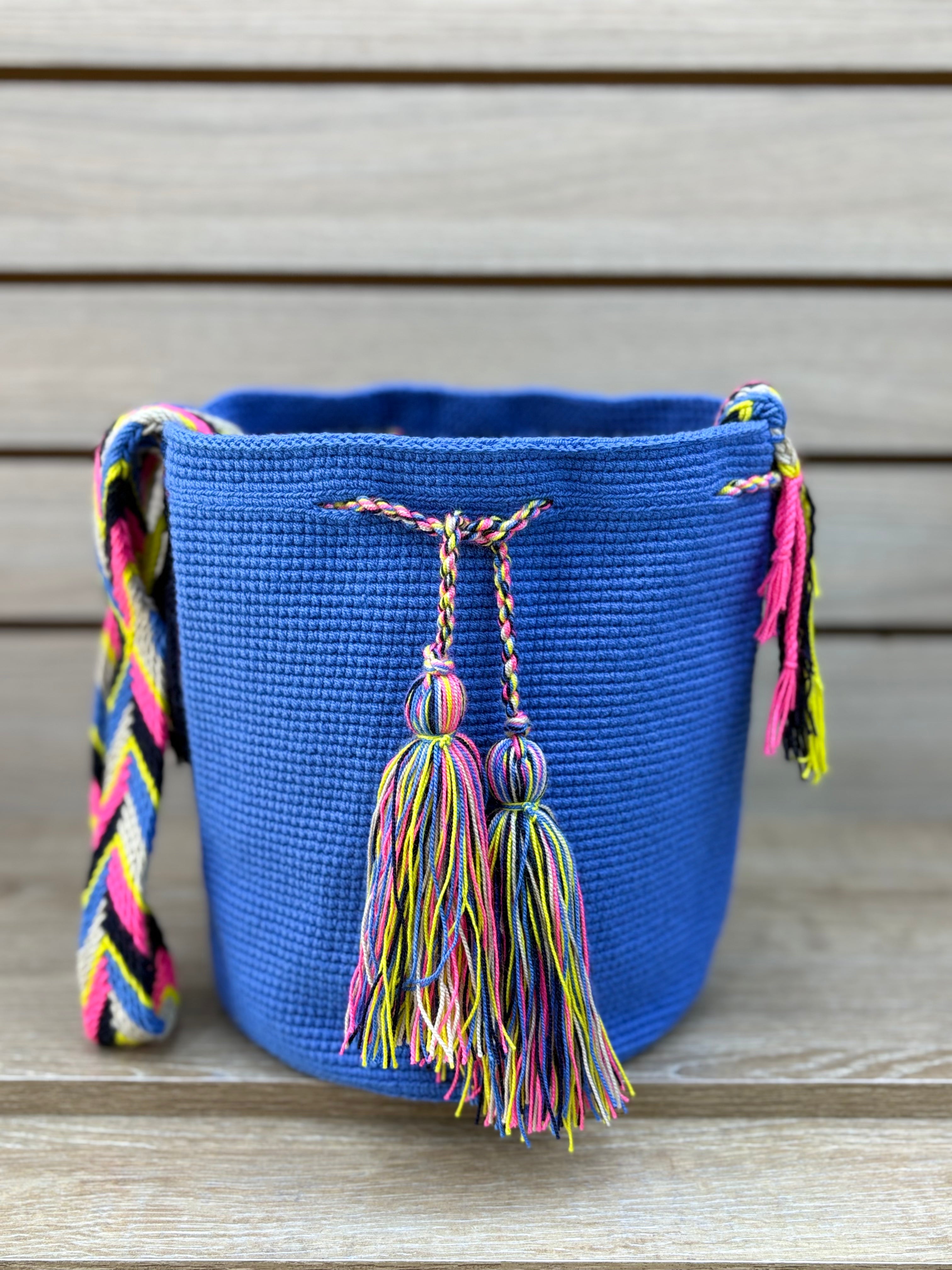 Mochila Wayuu Mediana Unicolor - diseno 4