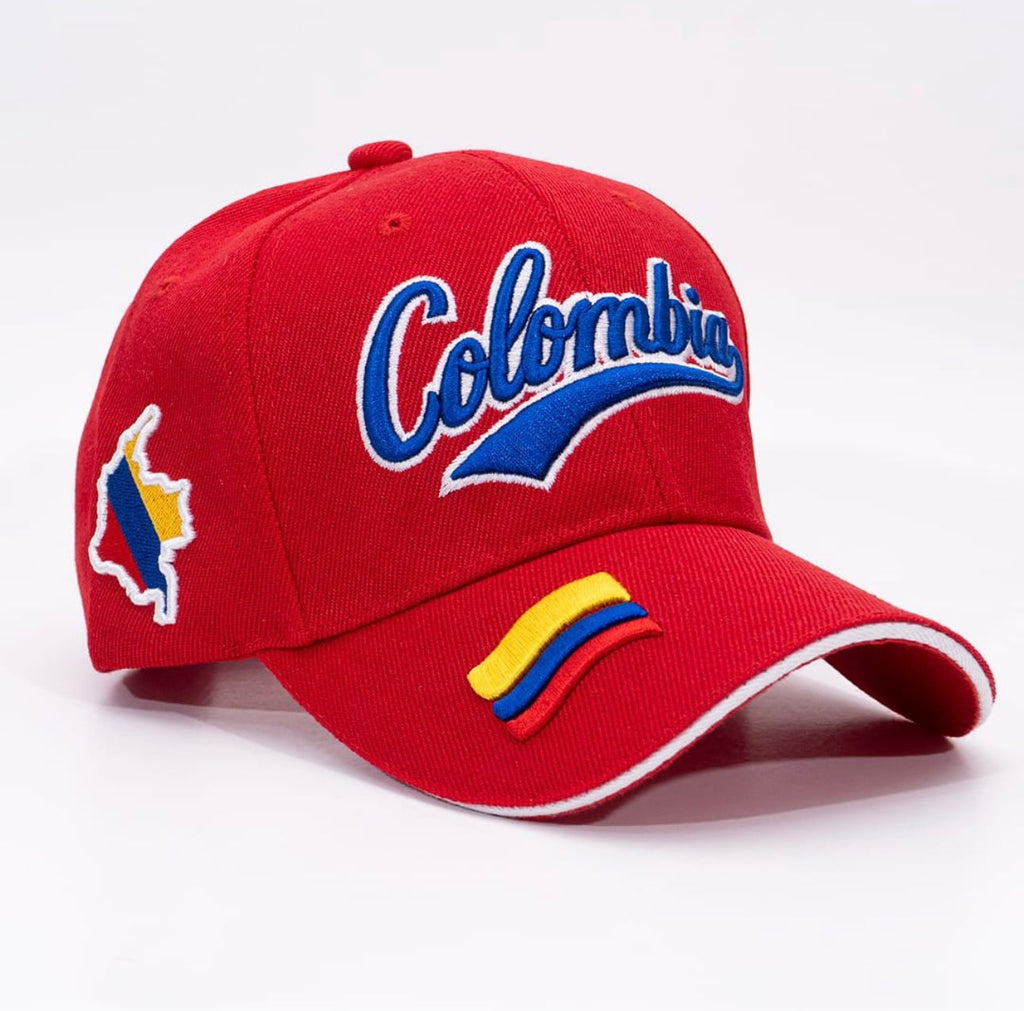GORRA COLOMBIA BRODADA ROJA