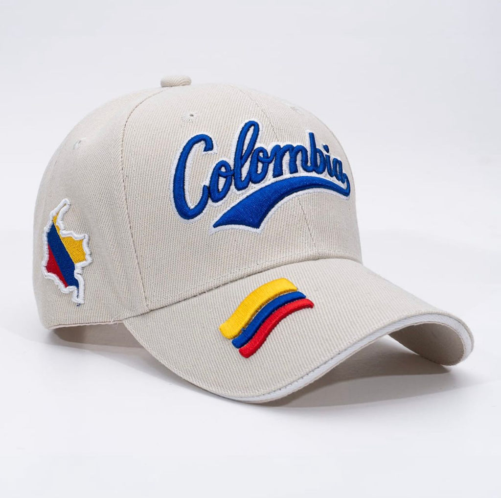 GORRA COLOMBIA BRODADA BEIGE