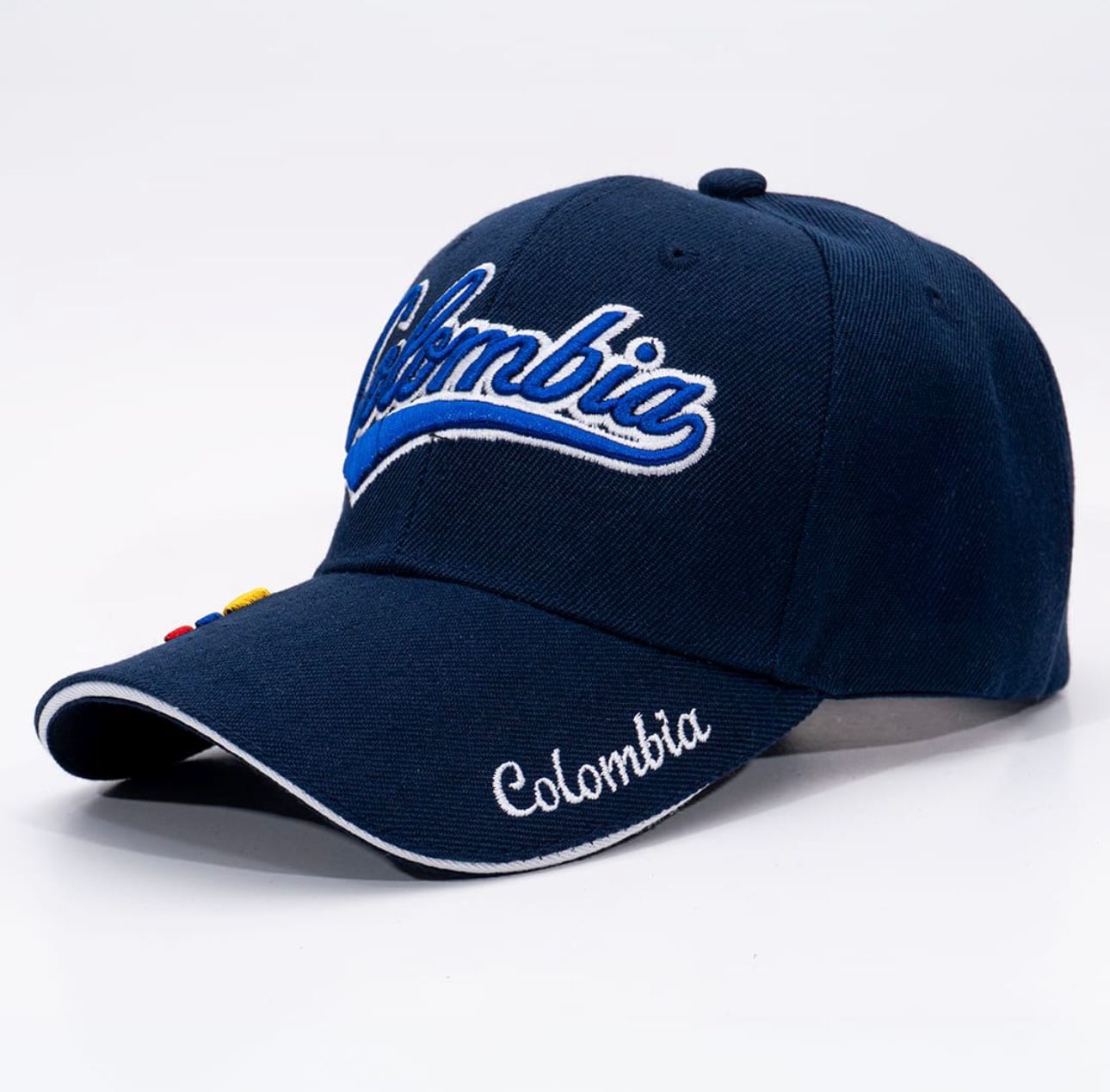 GORRA COLOMBIA BRODADA AZUL