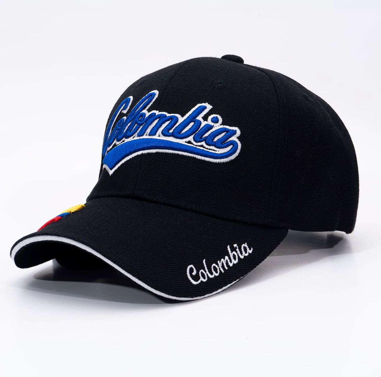 GORRA COLOMBIA BRODADA NEGRA